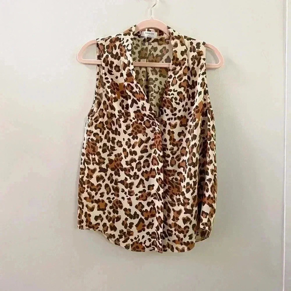 Aritzia Babaton leopard printed blouse small - Picture 1 of 6